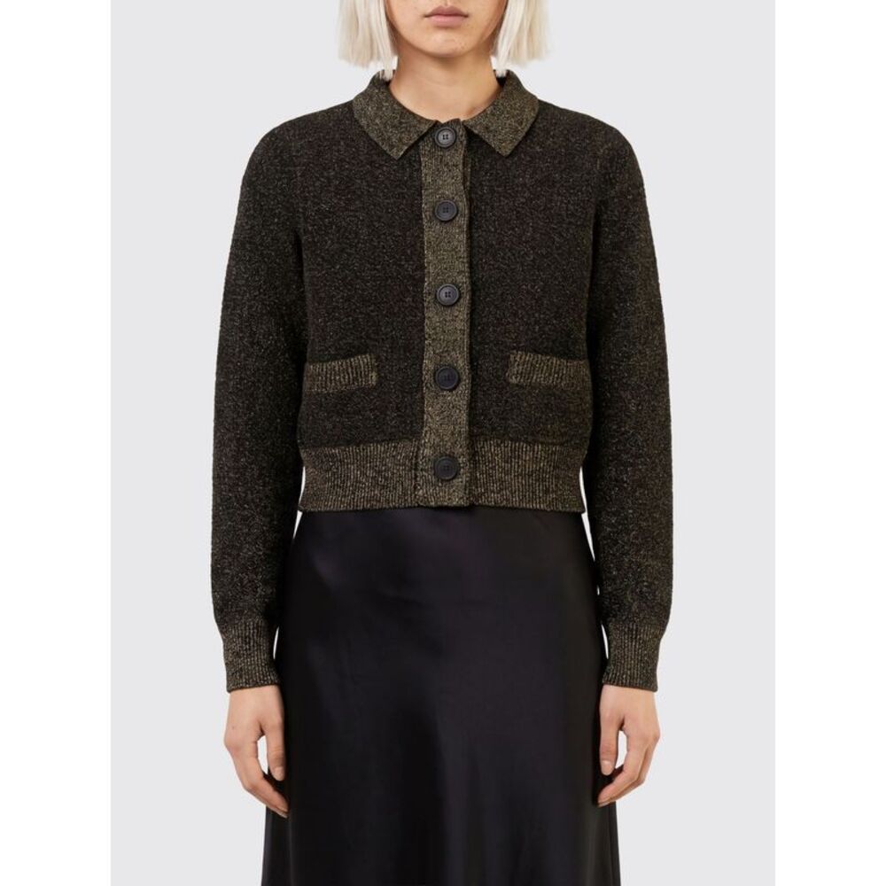 Marni Women Marni Long-Sleeved Wool-Blend Polo-Style Cardigan